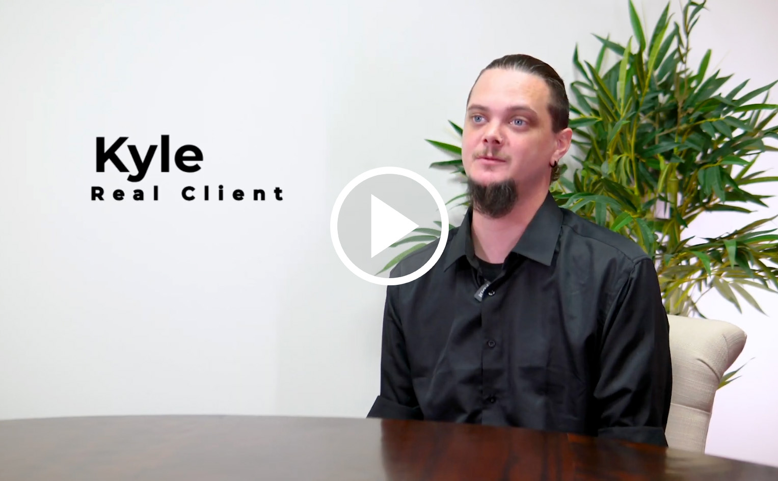 Kyle client testimonial screen shot, click to play